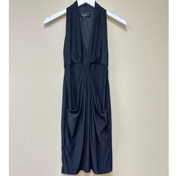 Nine West Black Origami V-Neck Ruched Sleeveless Workwear Cocktail Dress Size 2 - Picture 5 of 11